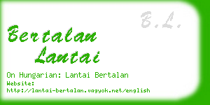 bertalan lantai business card